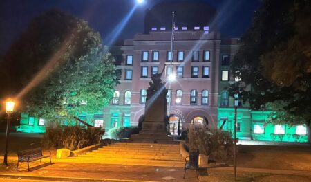 Kane County Illuminates Buildings In Green To Honor Veterans